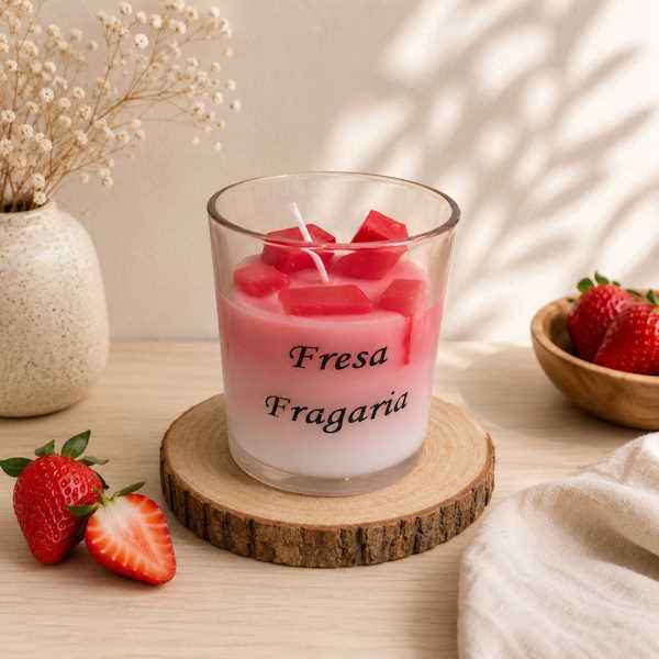 Vela vaso aroma Fresa